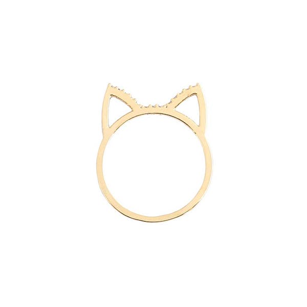 Crystal Cat Ring