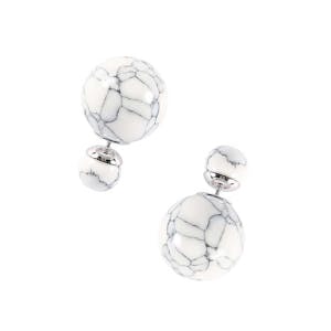 Isabelle Pearl Earrings in Marble