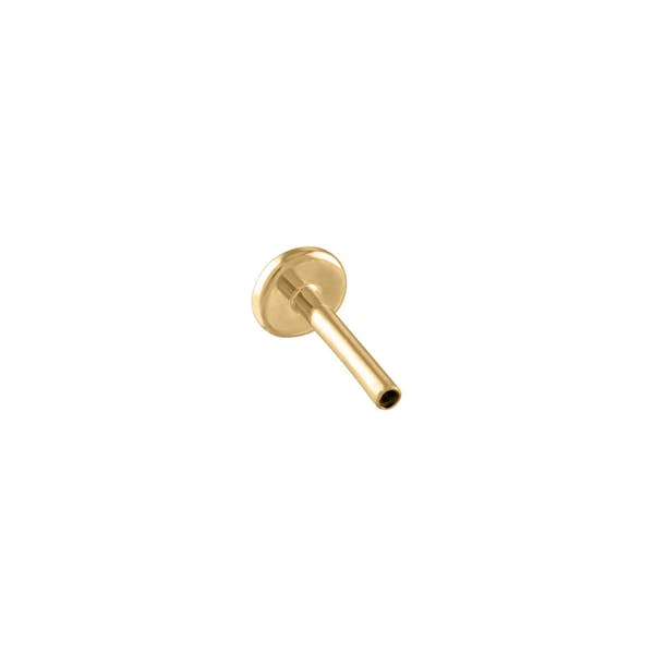 14k Gold Internally Threaded Replacement Flat Back Post