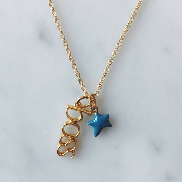 Boss Charm in Gold Vermeil on Necklace