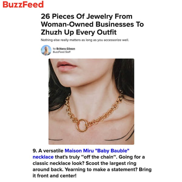 Our Baby Bubble Necklace as seen on BuzzFeed