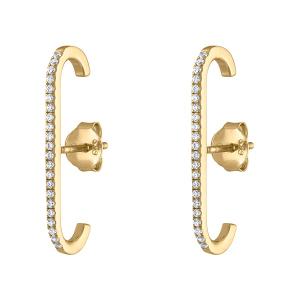 Celestial Suspender Earrings in Gold Vermeil