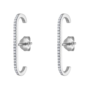 Celestial Suspender Earrings in Sterling Silver