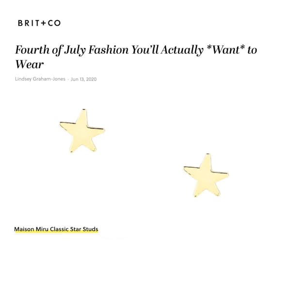 Our Classic Star Studs as seen on Brit + Co