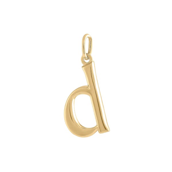 Initial Charm "D" in Gold Vermeil