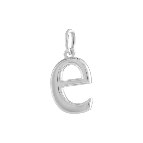 "E" Charm in Sterling Silver