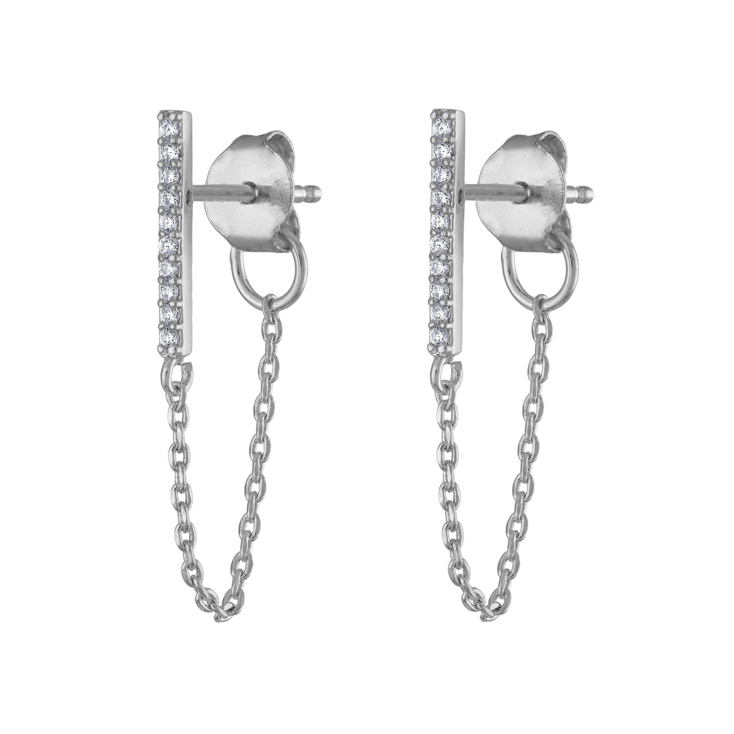 Nathis Chain Earrings By Sizzling Silver