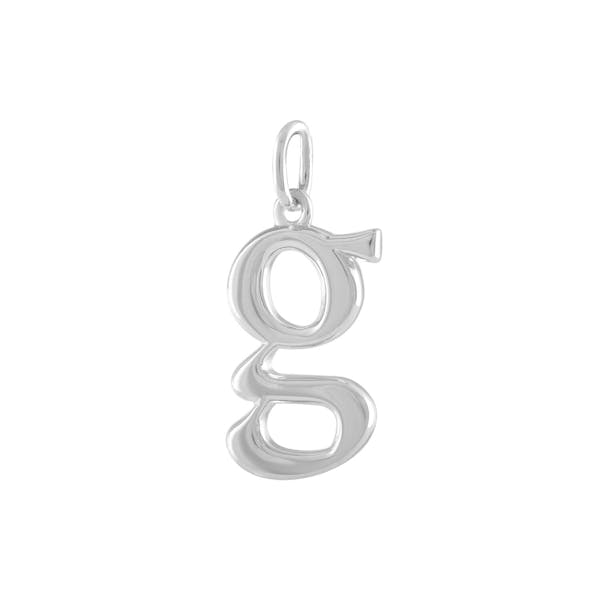 "G" Charm in Sterling Silver