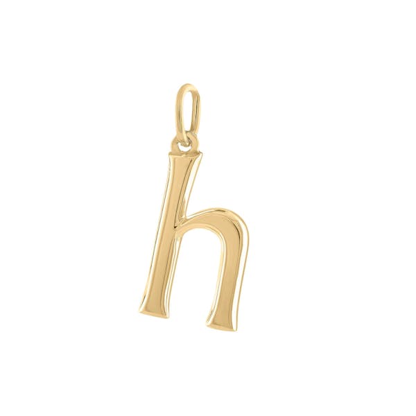 Initial Charm "H" in Gold Vermeil
