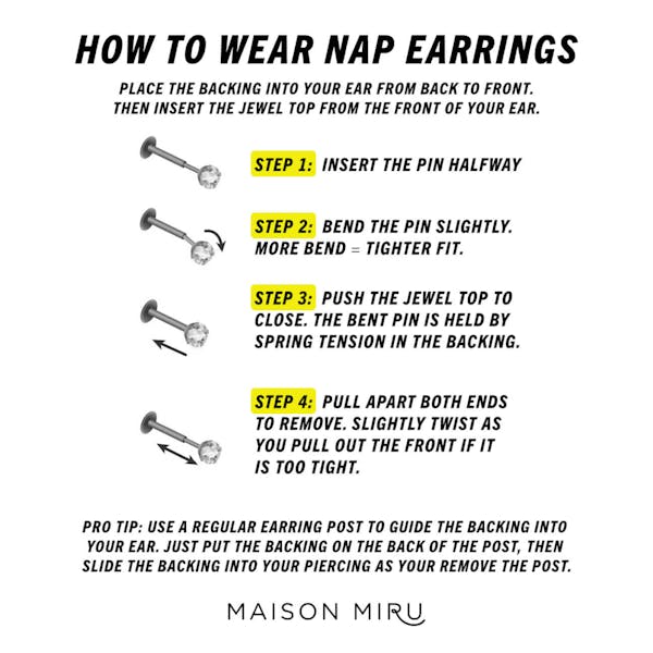 How to Wear the Tiny Crystal Nap Earrings