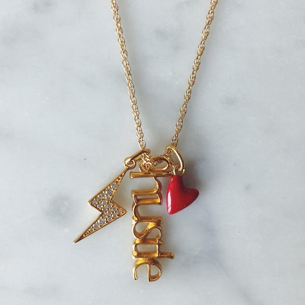 Hustle Charm in Gold Vermeil on Necklace