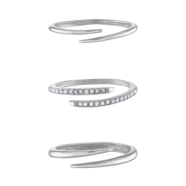 Infinite Stacking Ring Trio in Silver