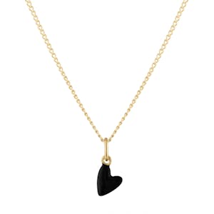 Black Heart Charm Necklace