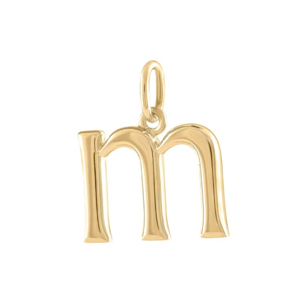Initial Charm "M" in Gold Vermeil