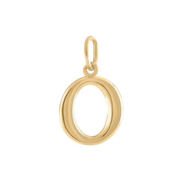 Initial Charm "O" in Gold Vermeil