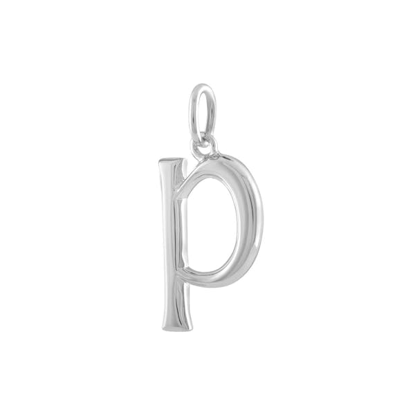 "P" Charm in Sterling Silver