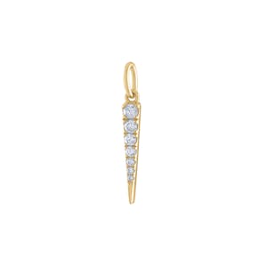 Pave Spike Charm in Gold Vermeil
