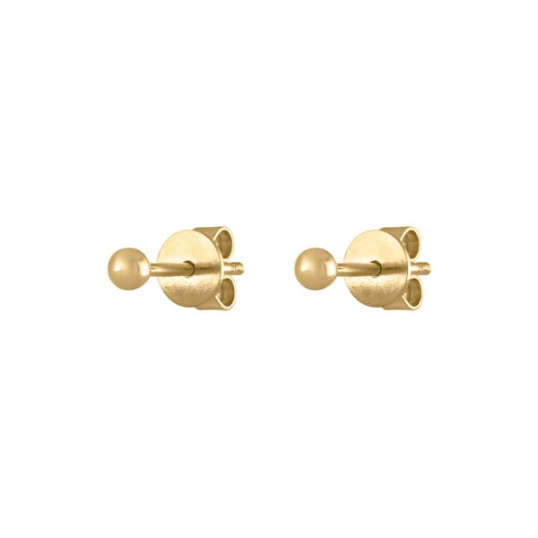 Solid Sphere Studs in 14K Gold