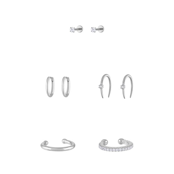 THE EARRING SYSTEM CORE EDIT in Silver
