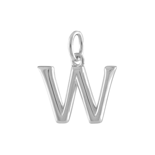 "W" Charm in Sterling Silver