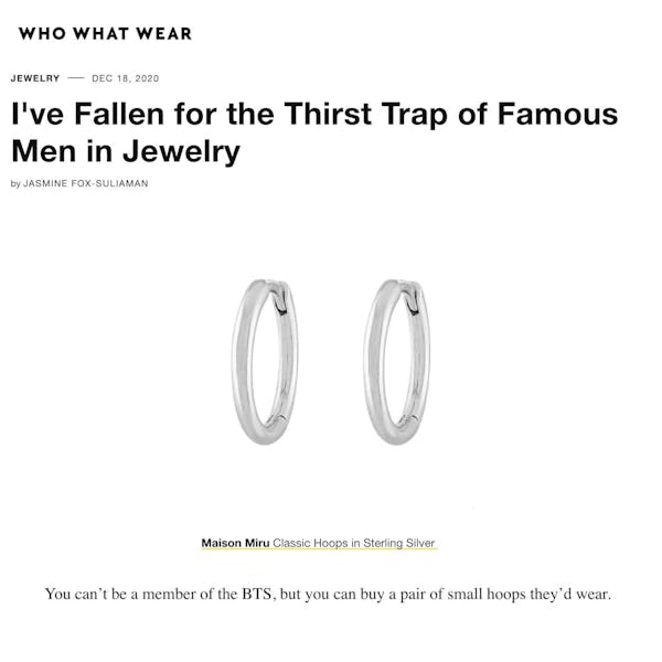 Our Classic Hoops as seen on Who What Wear