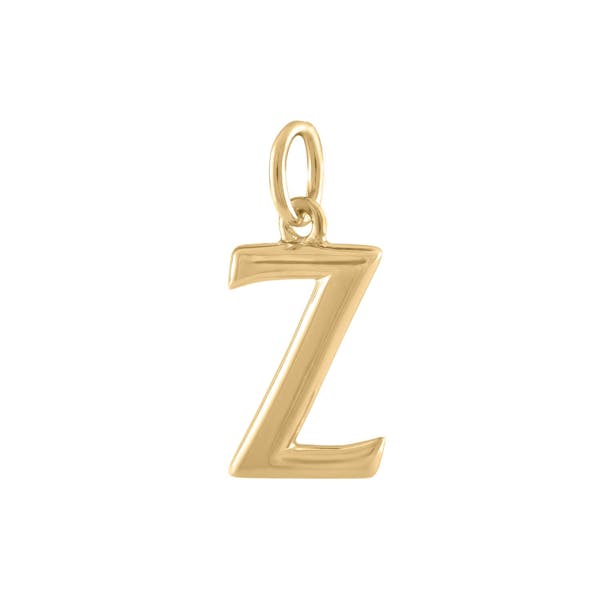 Initial Charm "Z" in Gold Vermeil