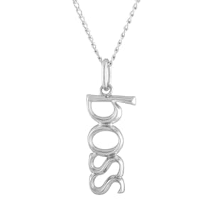 Boss Charm Necklace in Sterling Silver