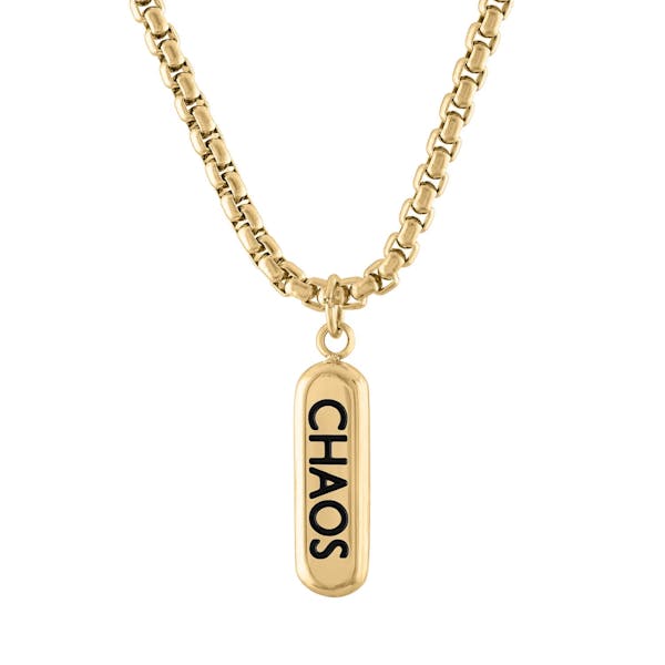 Chaos and Order Necklace in Gold