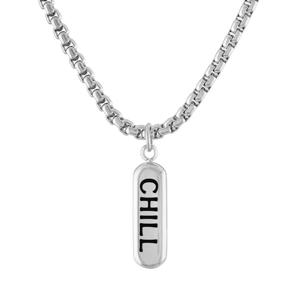 Chill Pill Necklace in Silver