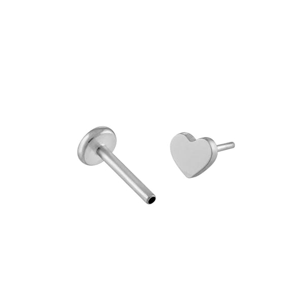 Classic Heart Nap Earrings in Silver