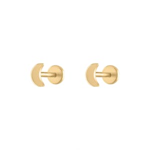 Classic Moon Nap Earrings in Gold