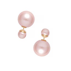 Isabelle Pearl Earrings in Champagne Pink