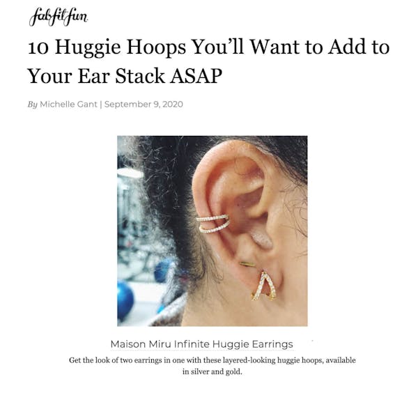 Infinite Huggie Earrings as seen on FabFitFun
