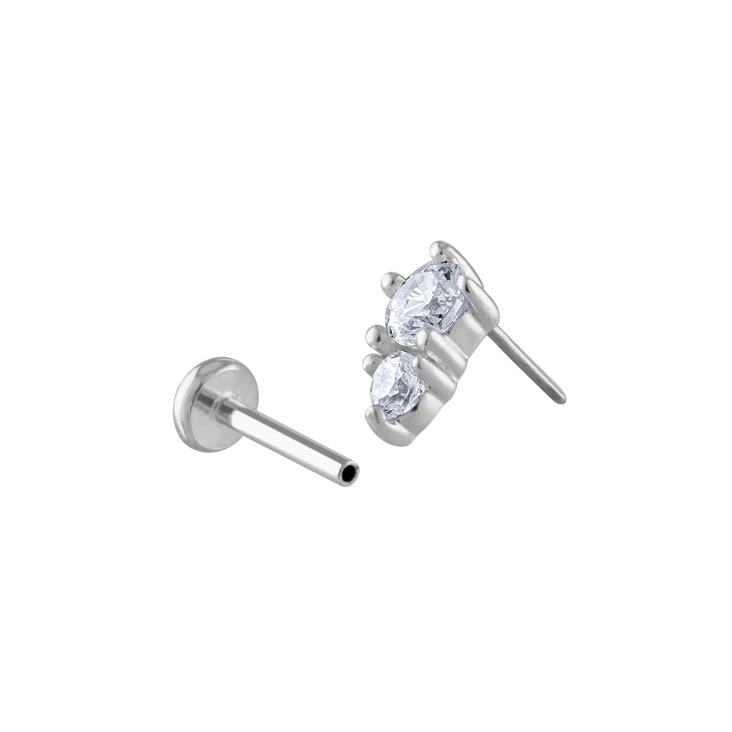 Titanium push 2025 pin earrings