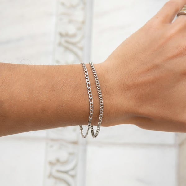 Rebel Bracelet in Silver on model