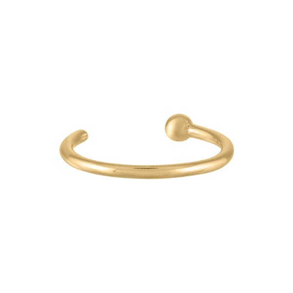 Tiny Secret Nose Hoop Ring in 14k Gold (8mm)