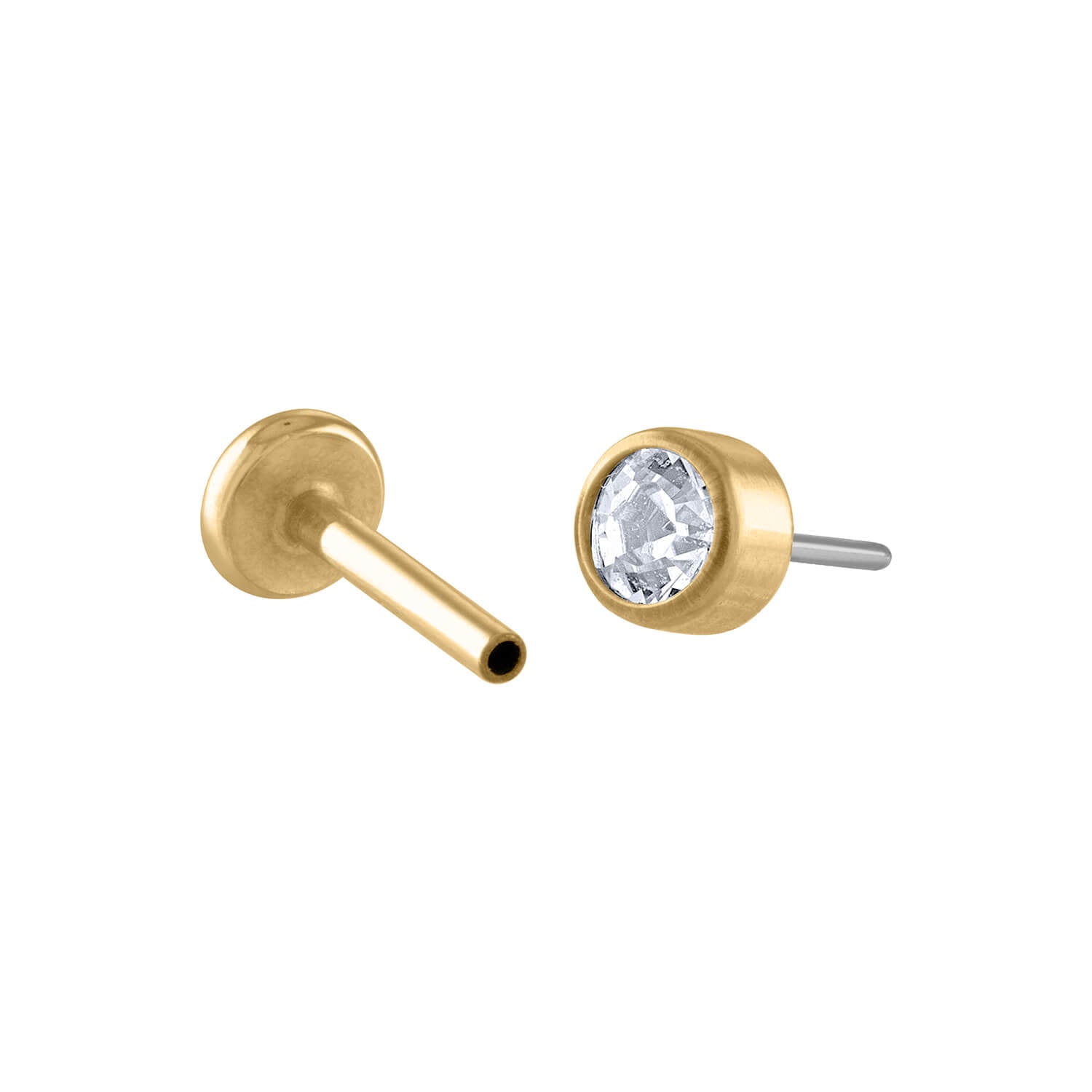 tiny diamond stud earrings flat back